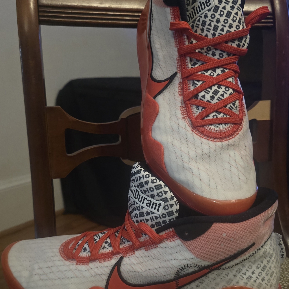 Nike KD Sneakers in Red and White